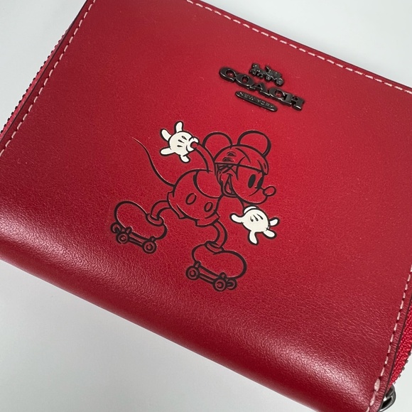 Coach X Disney | Small Zip Around Wallet with Skating Mickey Mouse - Picture 4 of 4